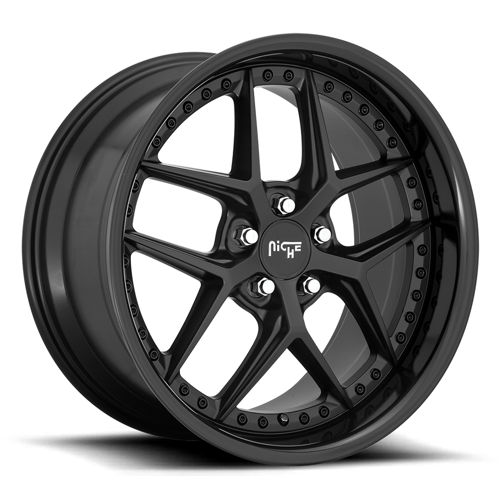 Niche Vice 20X10.5 5x120 GLOSS BLACK MATTE BLACK wheel