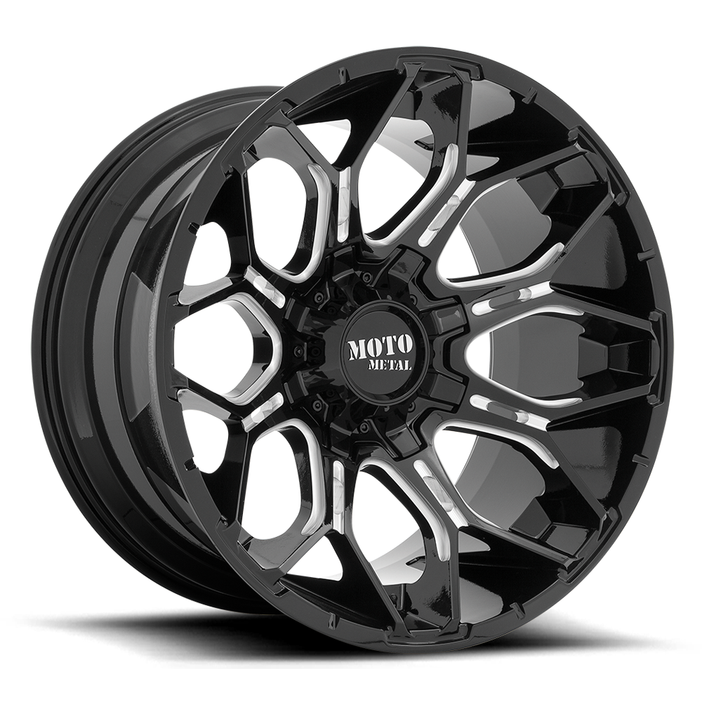 Moto Metal MO808 Sniper Gloss Black Milled wheel
