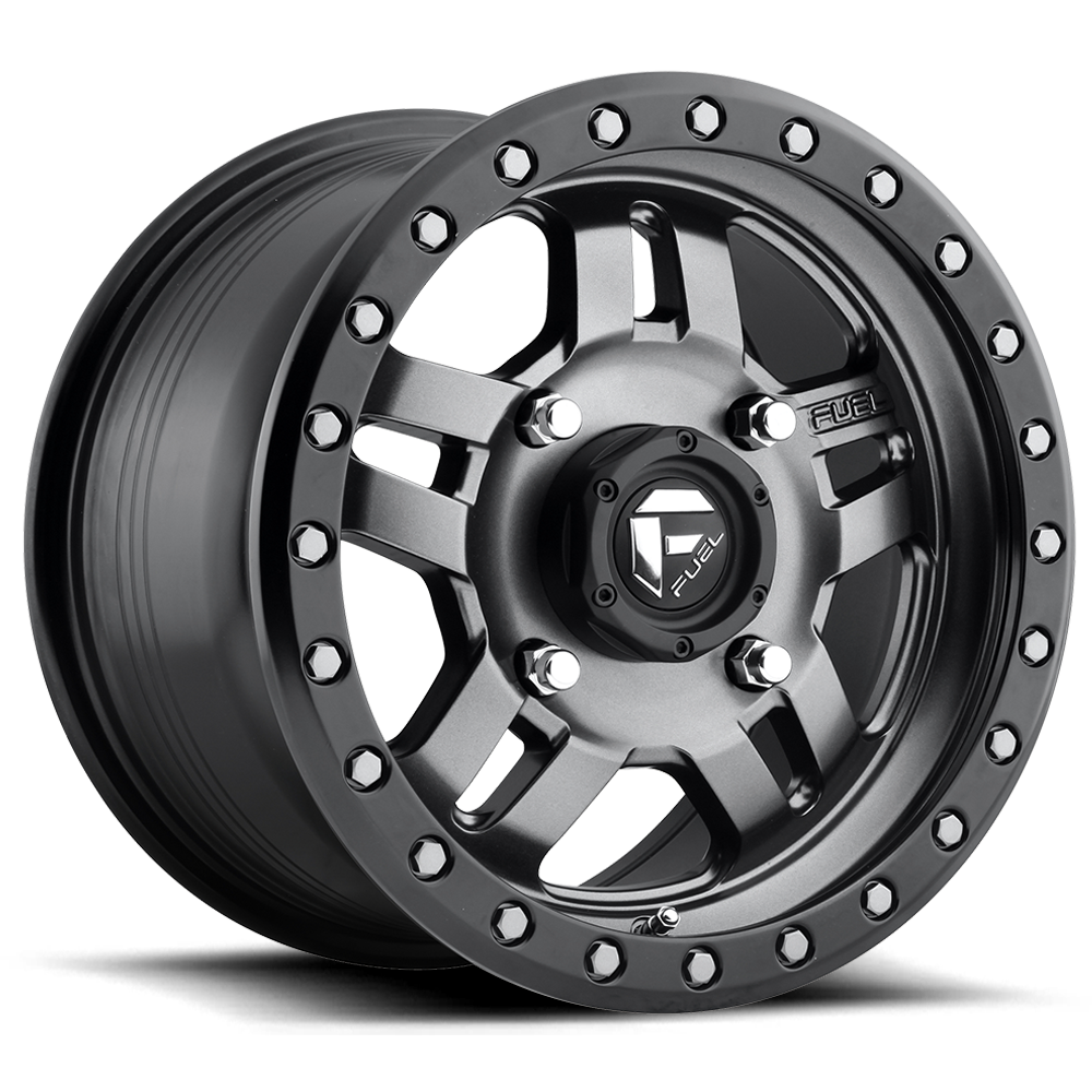 Fuel UTV Anza 15X7 4x156 MATTE GUNMETAL BLACK BEAD RING UTV wheel
