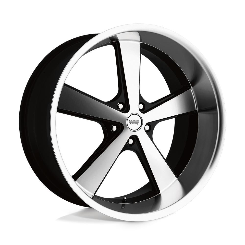 American Racing Nova 22X11 5x127 GLOSS BLACK MACHINED wheel