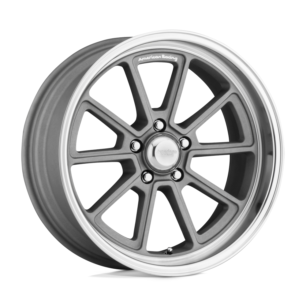 American Racing Draft 20X8.5 5x120.65 VINTAGE SILVER W/ DIAMOND LIP wheel