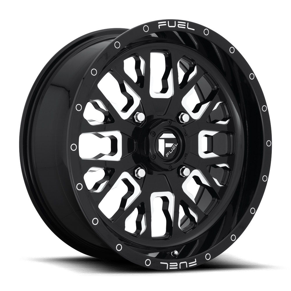 Fuel UTV Stroke 20X7 4x156 GLOSS BLACK MILLED UTV wheel