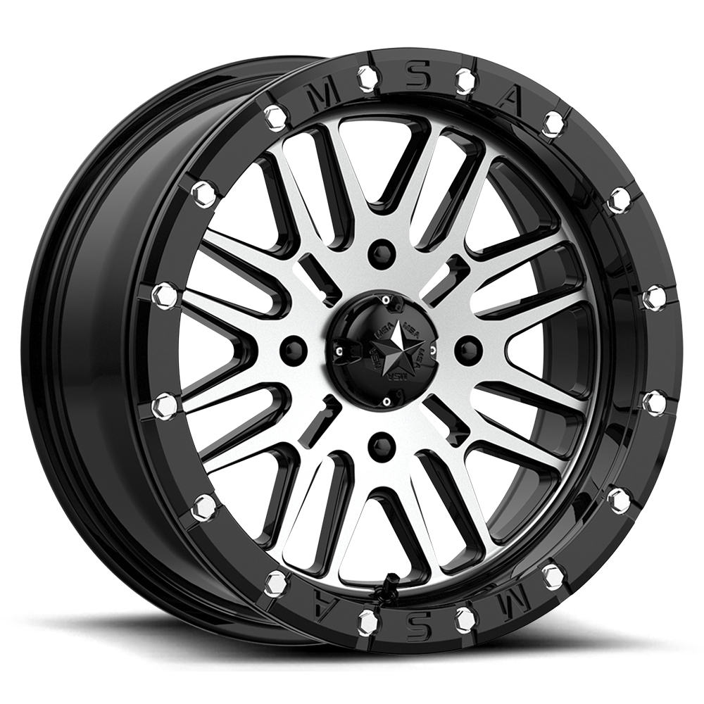 MSA M37 Brute Beadlock 18X7 4x156 GLOSS BLACK MACHINED wheel