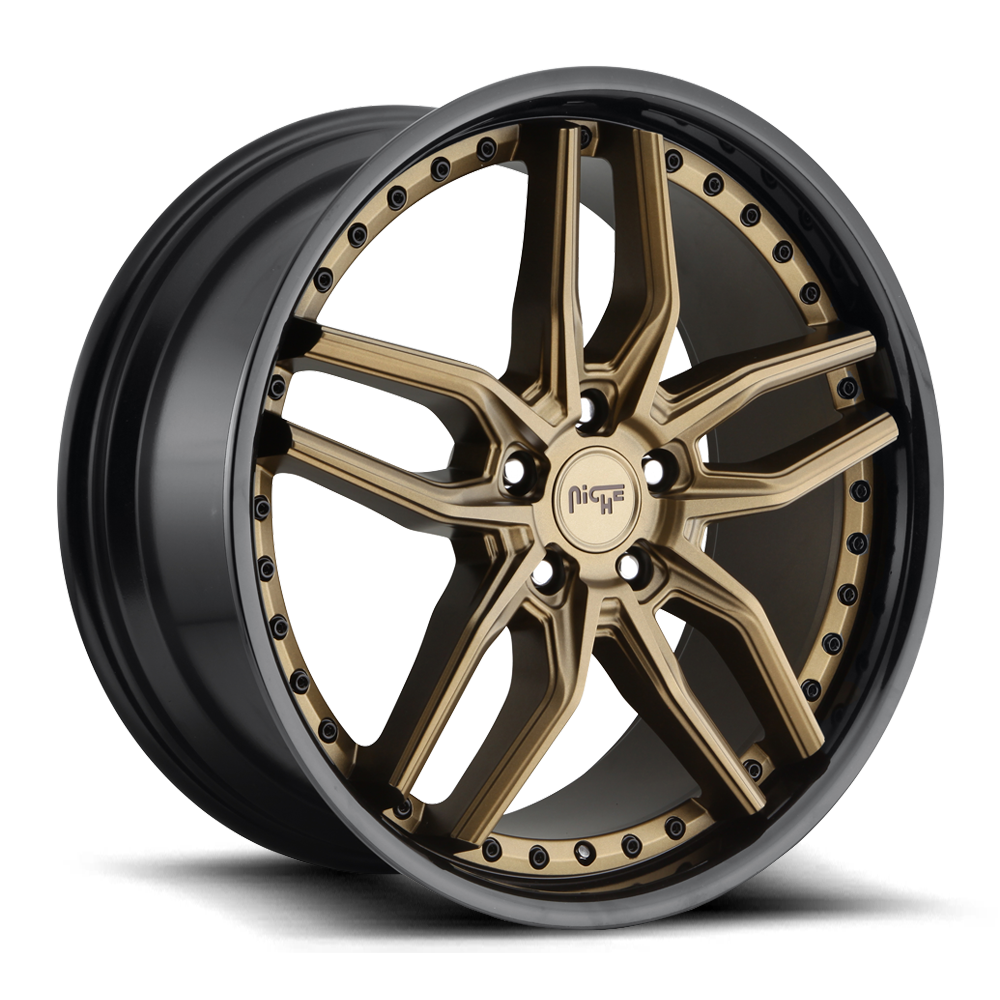 Niche Methos 20X10.5 5x112 MATTE BRONZE BLACK BEAD RING wheel