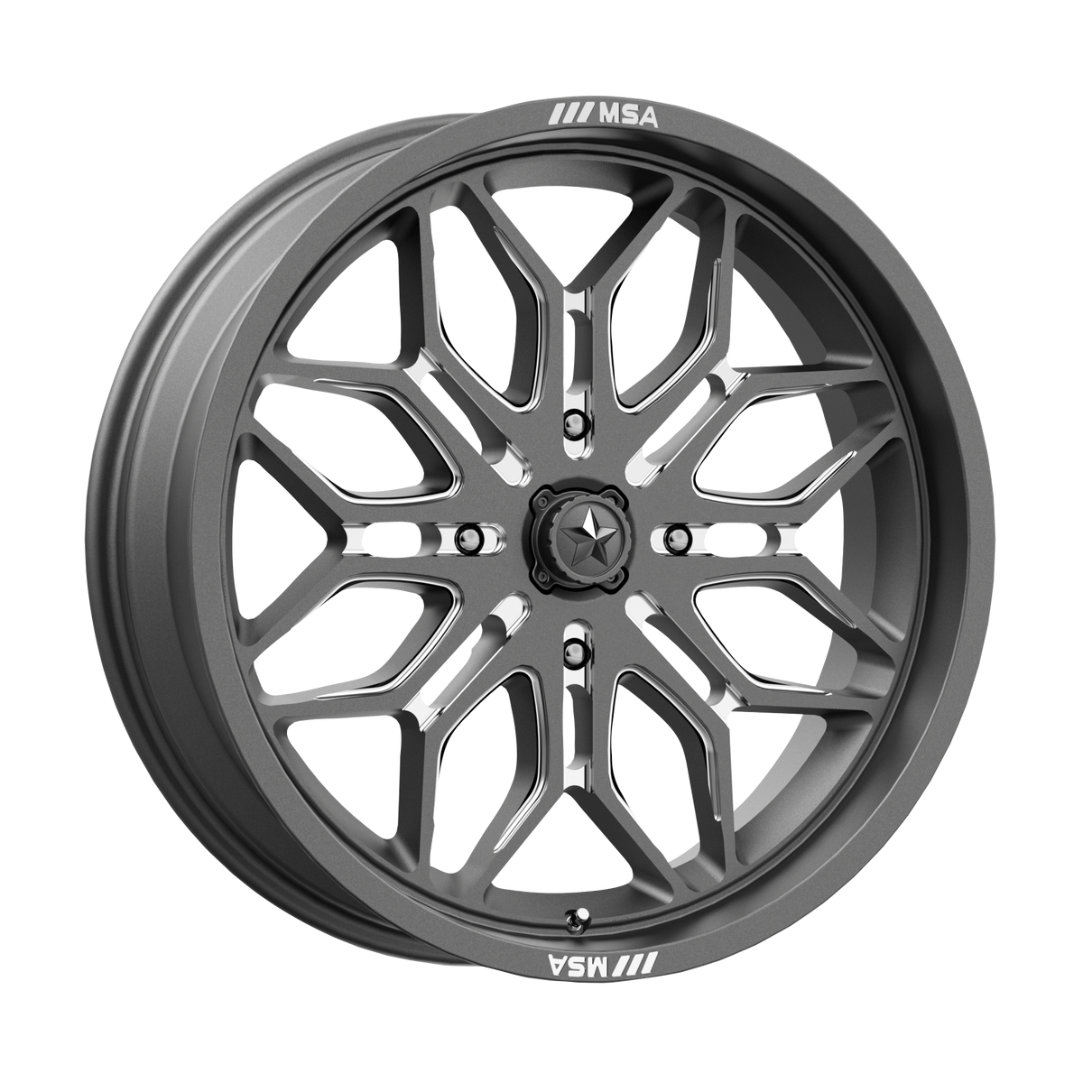 MSA M47 Sniper 24X7 4x156 GUNMETAL MILLED wheel