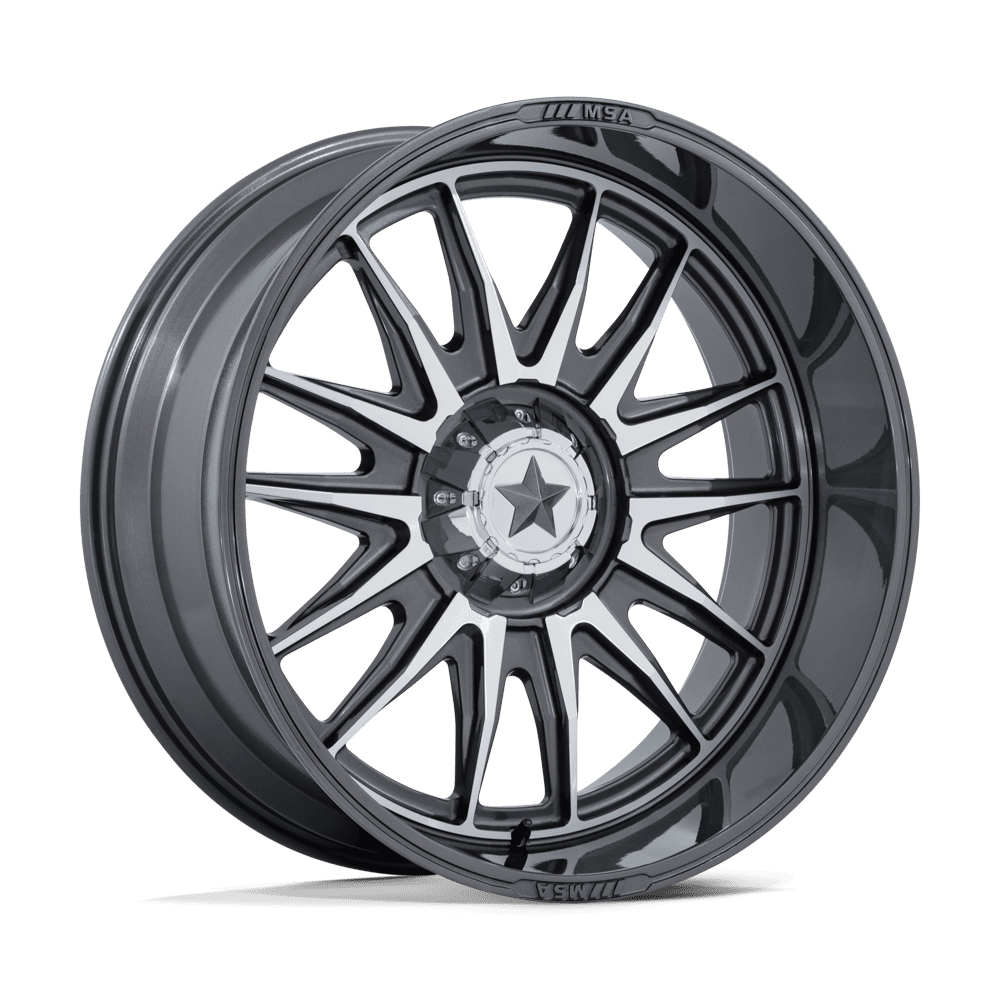 MSA M55 Commander 24X10 5x114.3 PLATINUM W/ MACHINED FACE wheel