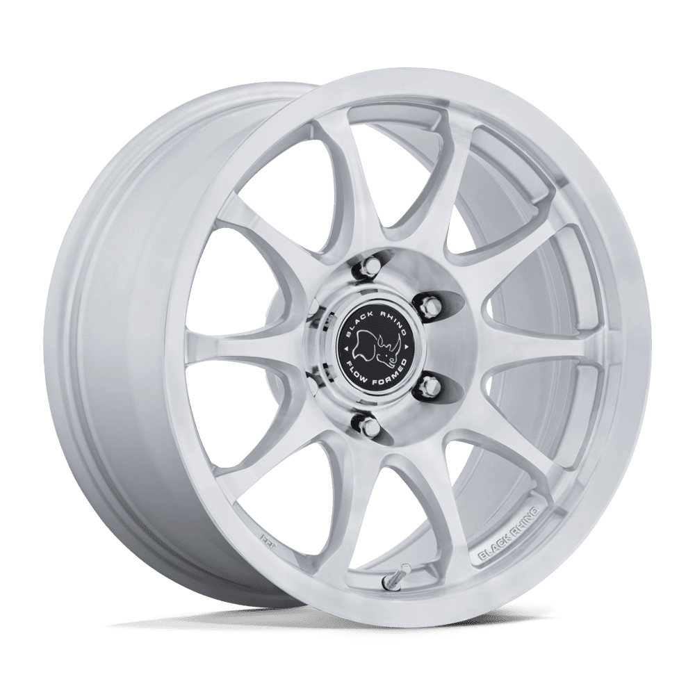 Black Rhino Ronin 17X8.5 6x139.7 GLOSS SILVER W/ MACHINED FACE wheel