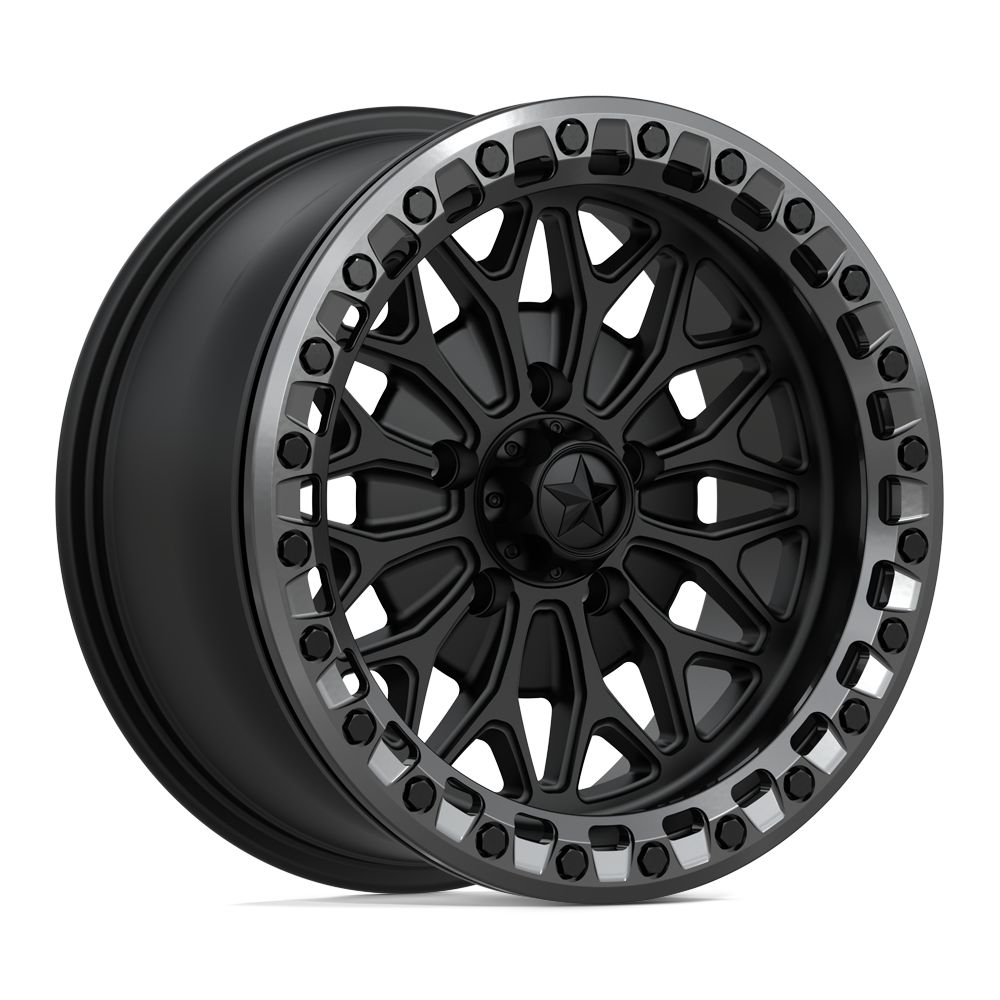 MSA MA53 Bolo Beadlock 15X7 5x114.3 MATTE BLACK W/ GL-GUNMETAL RG wheel