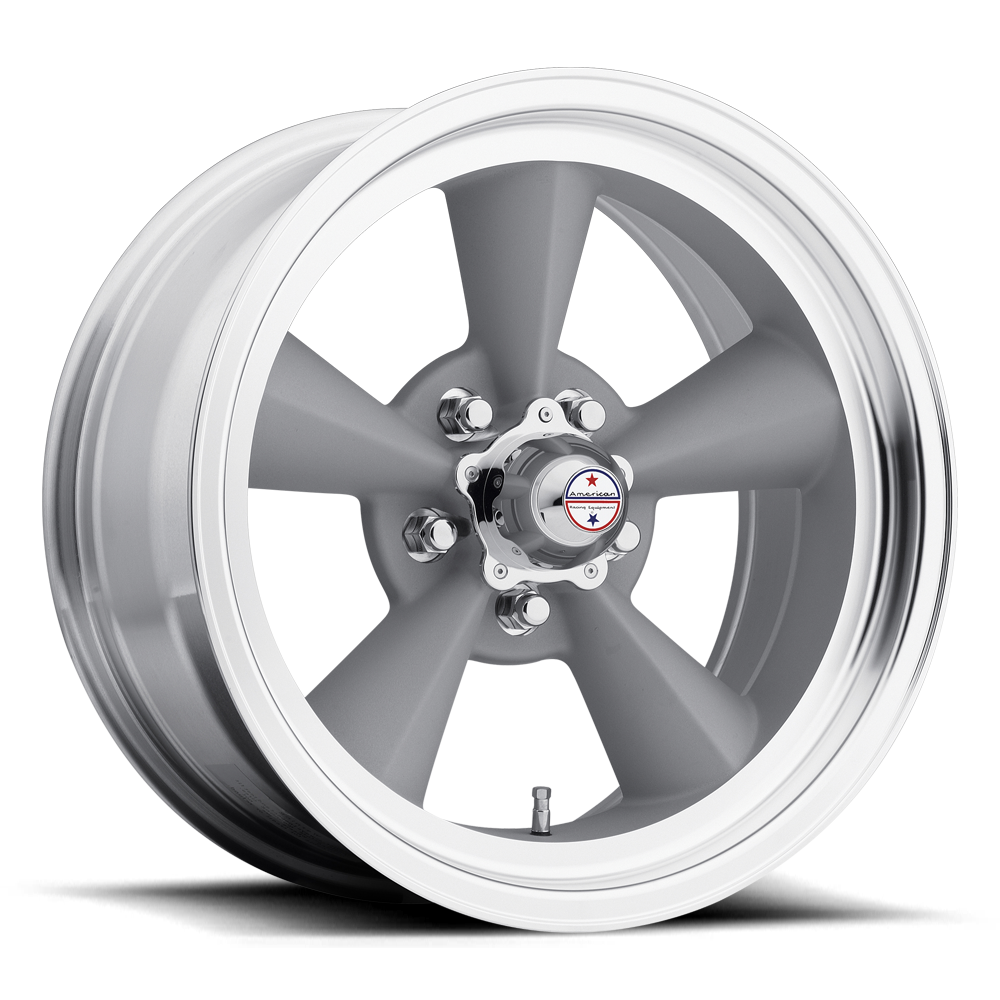 American Racing TT O 17X8 5x139.7 VINTAGE SILVER W/ MACHINED LIP wheel
