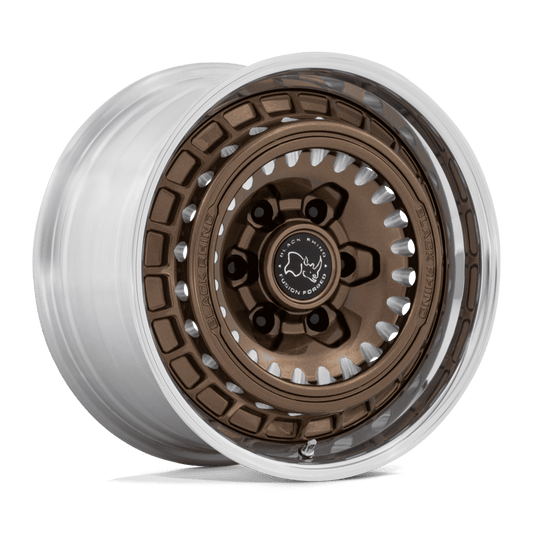 Black Rhino Bastion 17X8.5 6x139.7 GLOSS BRONZE MILLED W/ POLISHE wheel