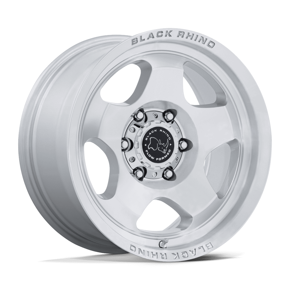 Black Rhino Sol 17X8.5 5x127 GLOSS SILVER W/ MACHINED FACE wheel