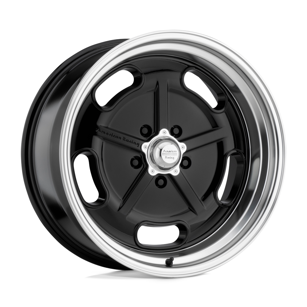 American Racing Salt Flat 22X10.5 5x120.65 GLOSS BLACK W/ DIAMOND CUT LIP wheel