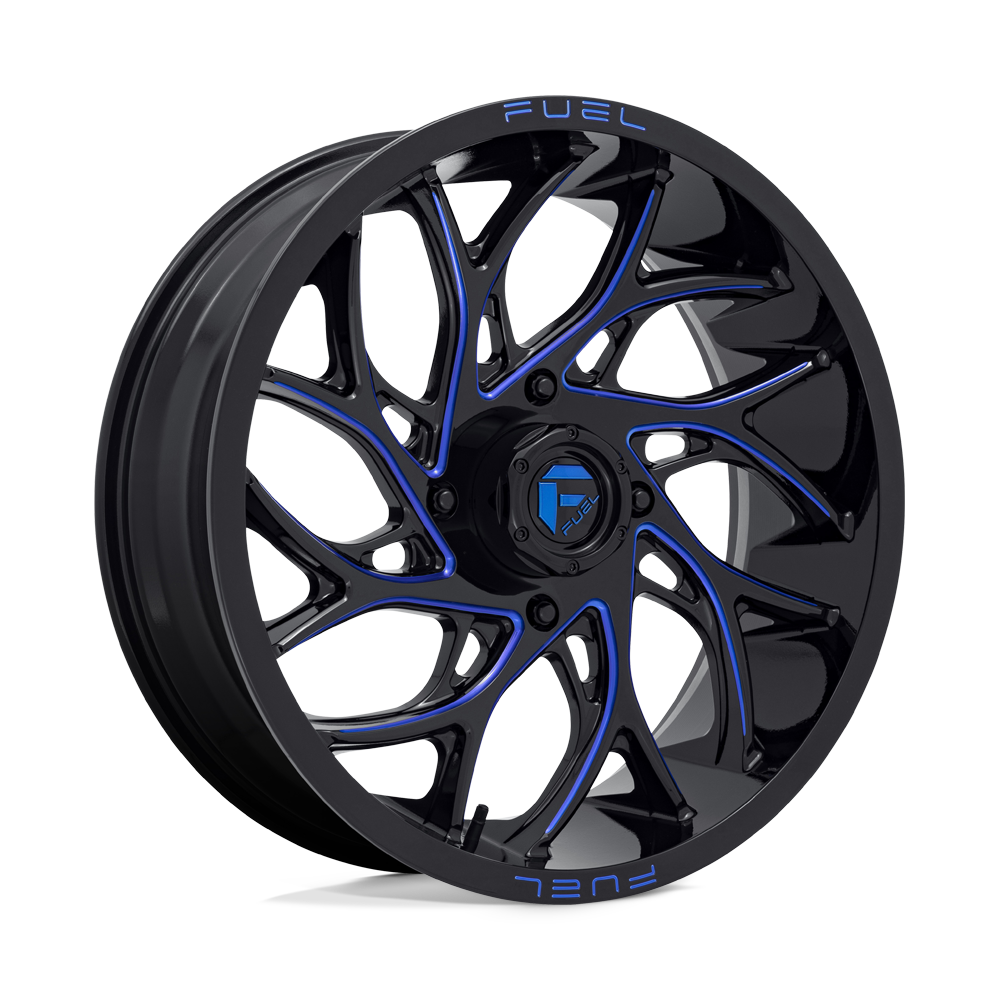 Fuel UTV Runner 20X7 4x156 GLOSS BLACK MILLED CANDY BLUE UTV wheel