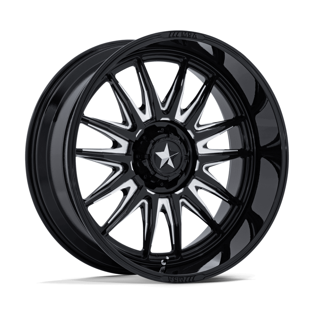 MSA M55 Commander 24X10 5x114.3 GLOSS BLACK MILLED wheel
