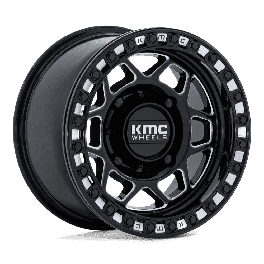 KMC Torx UTV Beadlock 15X7 4x156 GLOSS BLACK MILLED UTV wheel