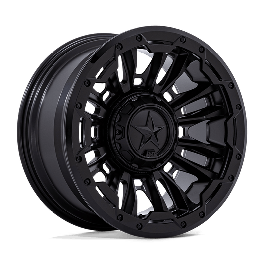 XD Bomber 20X10 8x180 MATTE BLACK W/ G-BLK RING wheel