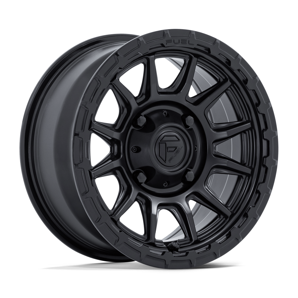 Fuel UTV Piston 15X7 4x156 MATTE BLACK W/ GLOSS BLACK LIP UTV wheel
