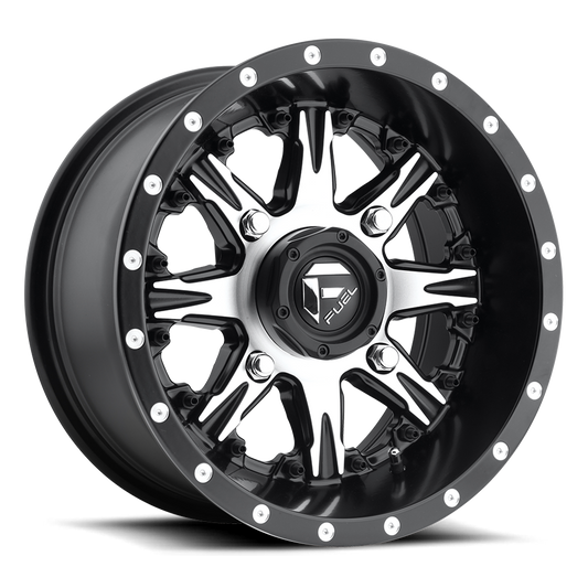 Fuel UTV Nutz 14X7 4x156 MATTE BLACK MACHINED UTV wheel