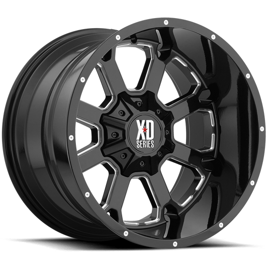 XD Buck 25 20X10 6x135/6x139.7 GLOSS BLACK MILLED wheel