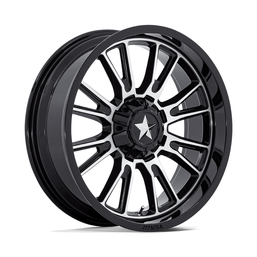 MSA M51 Thunderlips 24X7 5x114.3 GLOSS BLACK MACHINED wheel