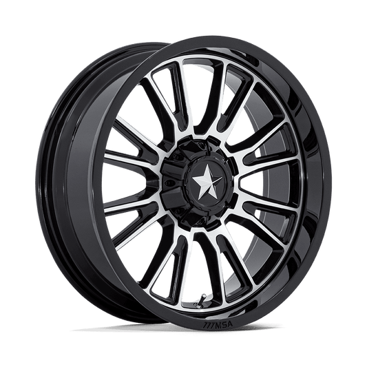 MSA M51 Thunderlips 24X7 5x114.3 GLOSS BLACK MACHINED wheel