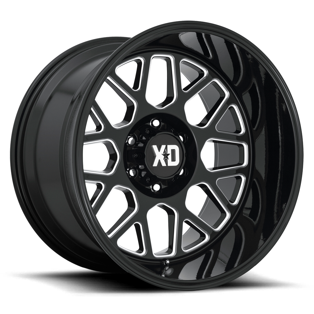 XD Grenade 2 20X10 8x165.1 GLOSS BLACK MILLED wheel