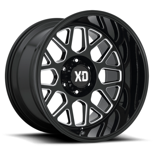 XD Grenade 2 20X10 8x165.1 GLOSS BLACK MILLED wheel