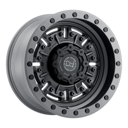 Black Rhino Abrams 17X8.5 6x139.7 TEXTURED MATTE GUNMETAL wheel