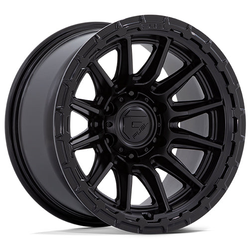Fuel Off-Road FC866 Piston wheel - Blackout w/ Gloss Black Lip