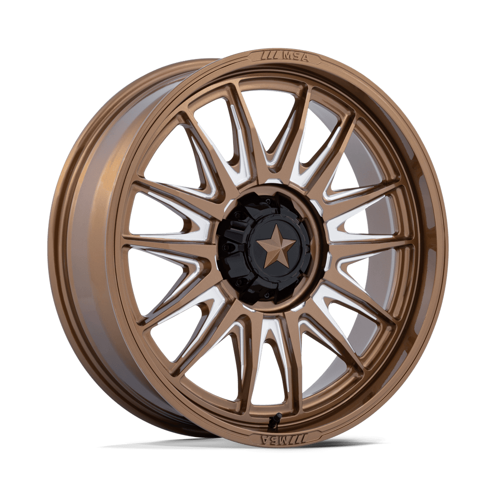 MSA M55 Commander 22X7 5x114.3 GLOSS BRONZE MILLED wheel