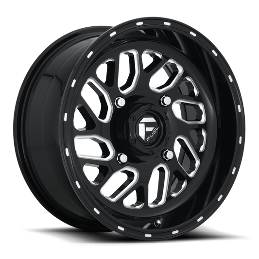 Fuel UTV Triton 16X7 4x156 GLOSS BLACK MILLED UTV wheel