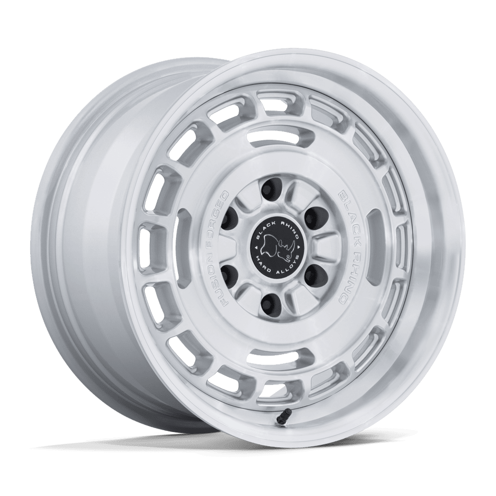 Black Rhino Vagabond 17X8.5 6x139.7 GLOSS SILVER W/ MACHINED FACE wheel