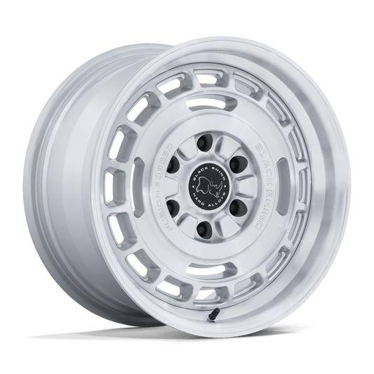 Black Rhino Vagabond 17X8.5 6x139.7 GLOSS SILVER W/ MACHINED FACE wheel