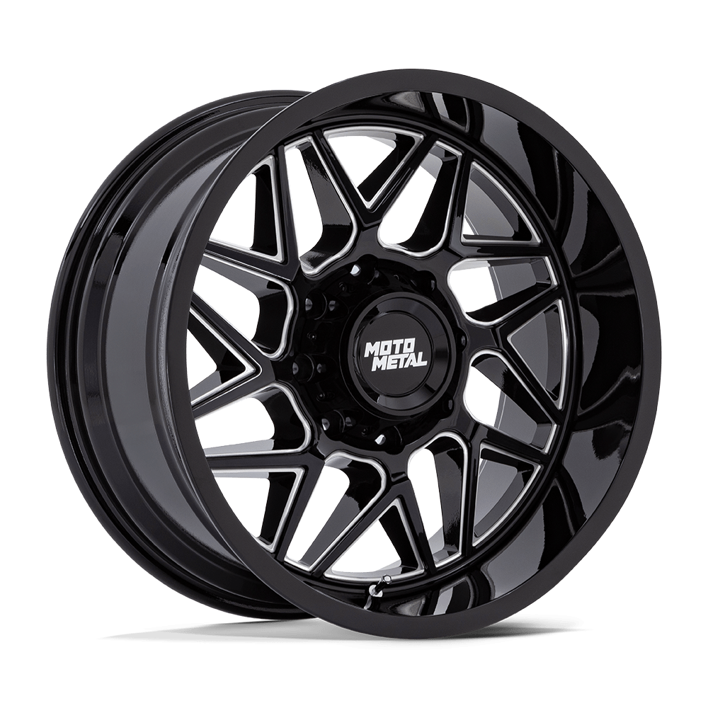 Moto Metal MO812 Turbine Gloss Black Milled wheel