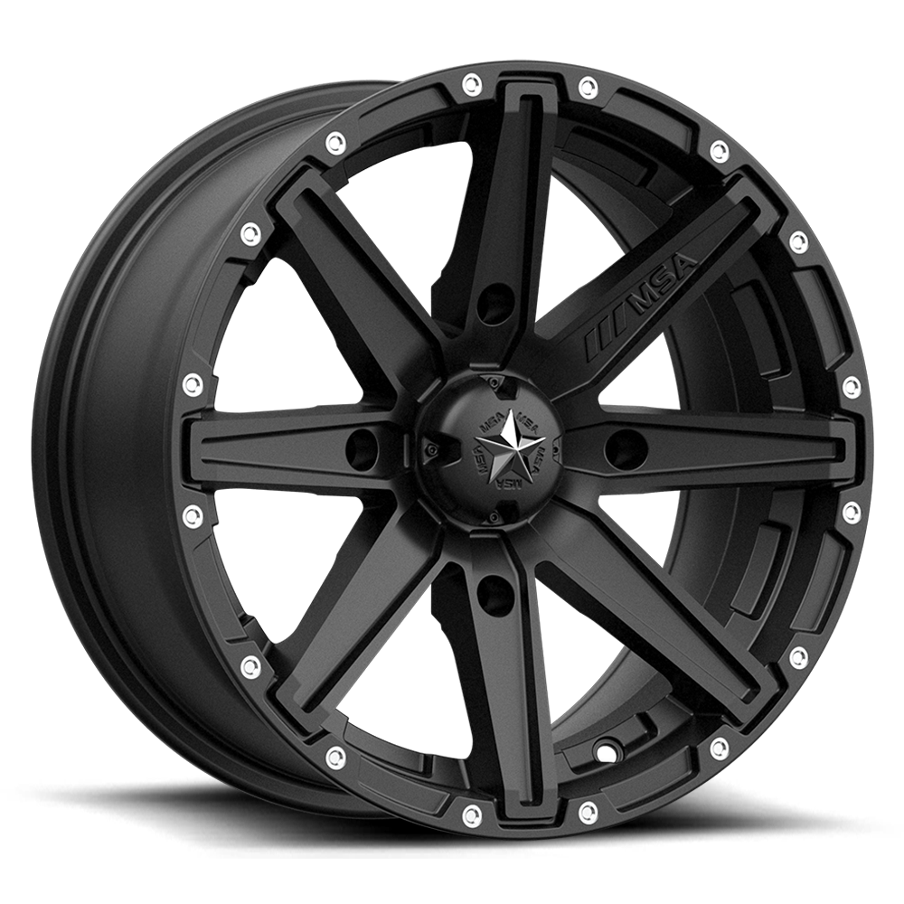 MSA M33 Clutch 16X7 4x156 SATIN BLACK wheel