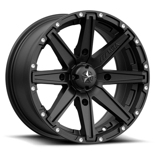 MSA M33 Clutch 16X7 4x156 SATIN BLACK wheel