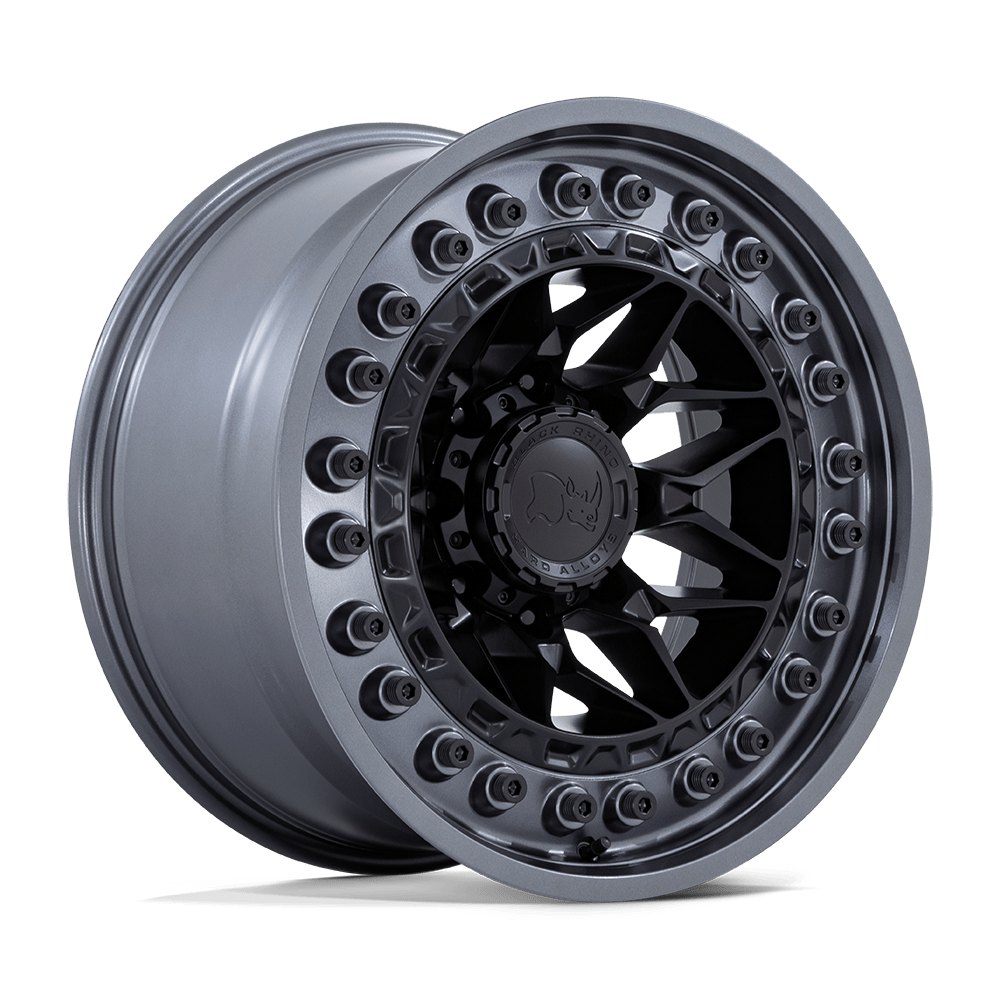 Black Rhino Alpha 20X10 8x180 MATTE BLACK W/ GUNMETAL LIP wheel