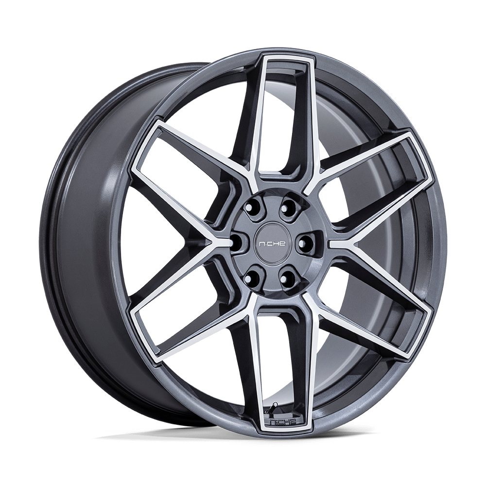 Niche Rise 22X10.5 5x115 ANTHRACITE W/ MACHINED FACE wheel
