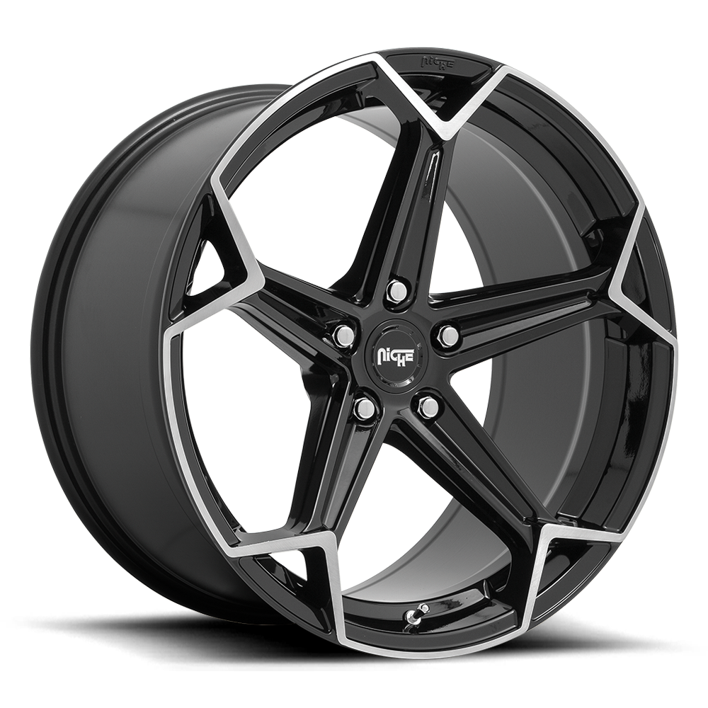 Niche Arrow 20X10.5 5x115 GLOSS BLACK BRUSHED wheel
