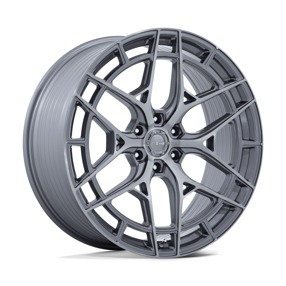 Niche Adria 24X10 6x139.7 PLATINUM W/ BRUSHED FACE wheel