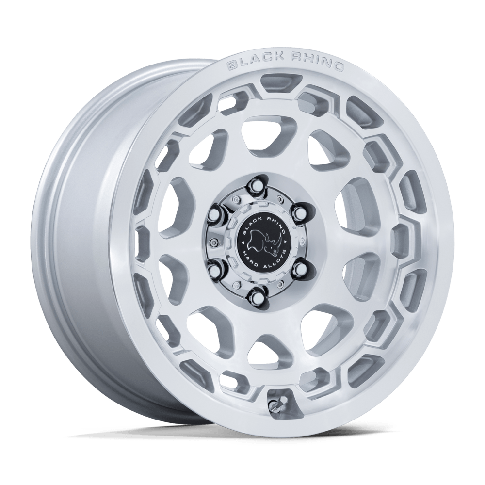 Black Rhino Congo 17X8.5 6x139.7 GLOSS SILVER W/ MACHINED FACE wheel