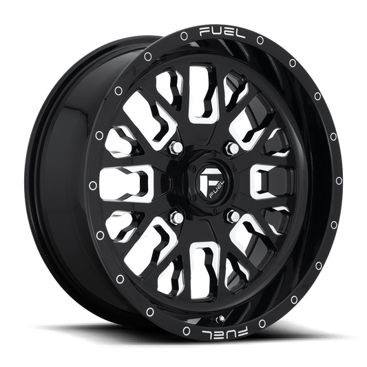 Fuel UTV Stroke 20X7 4x156 GLOSS BLACK MILLED UTV wheel