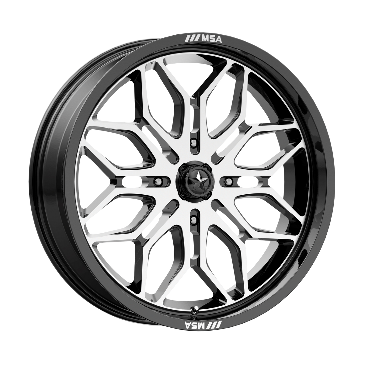 MSA M47 Sniper 24X7 4x156 GLOSS BLACK MACHINED wheel