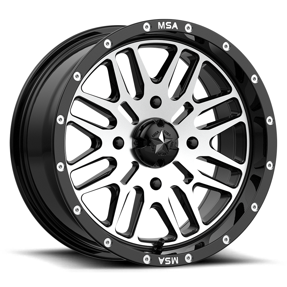 MSA M38 Brute 14X7 4x156 GLOSS BLACK MACHINED wheel
