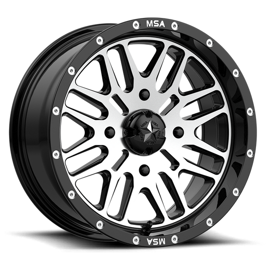 MSA M38 Brute 14X7 4x156 GLOSS BLACK MACHINED wheel