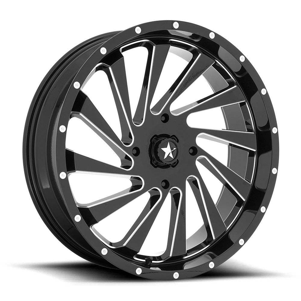 MSA M46 Blade 22X7 4x156 GLOSS BLACK MILLED wheel