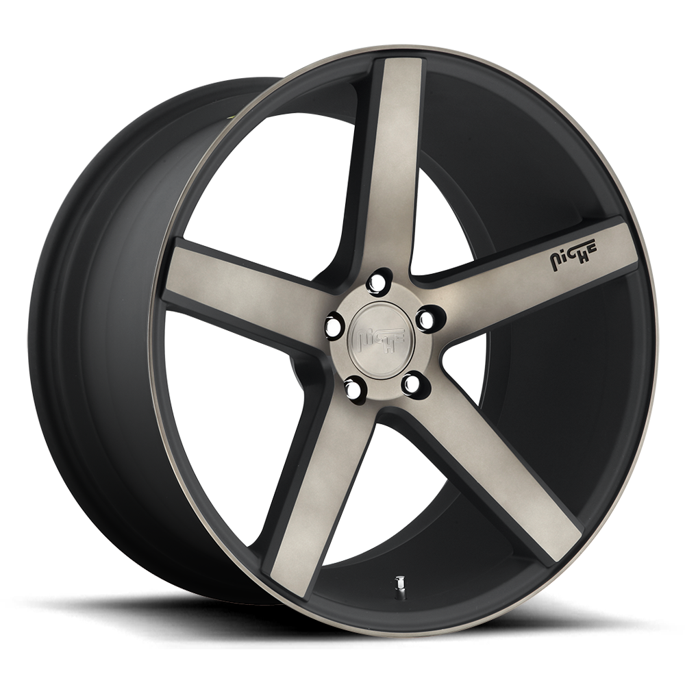 Niche Milan 20X8.5 5x114.3 MATTE BLACK DDT MACHINED wheel