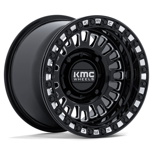 KMC Aztec UTV Beadlock 15X7 4x156 GLOSS BLACK MILLED UTV wheel