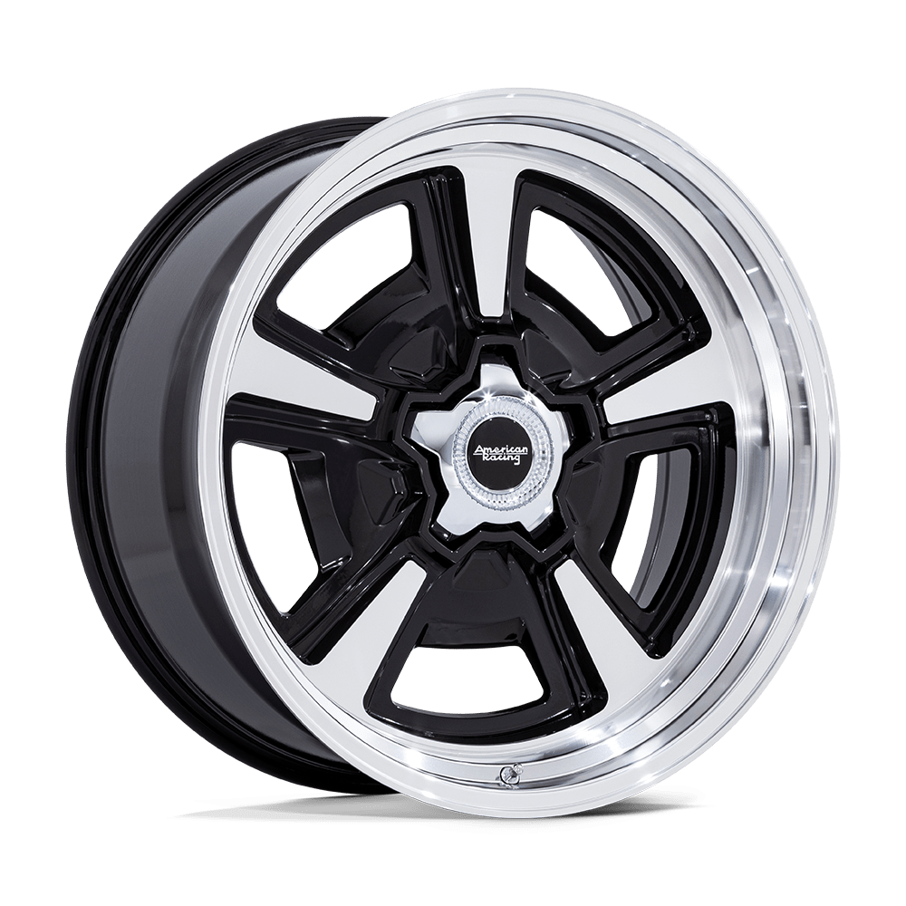 American Racing Marauder 22X10 5x139.7 GLOSS BLACK MCH W/ DIA-CUT LIP wheel
