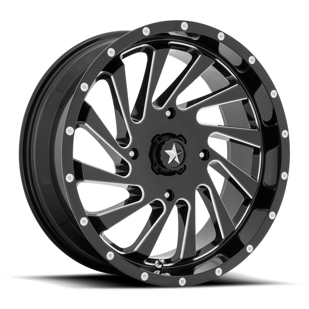 MSA M46 Blade 18X7 4x137 GLOSS BLACK MILLED wheel